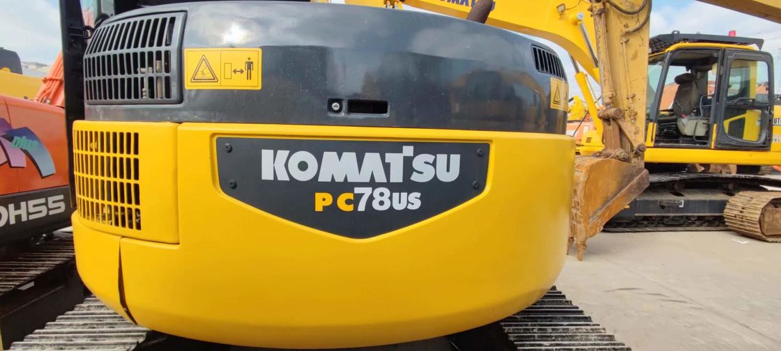 KOMATSU PC78US 6 Gebruikt Mini Excavator 7 Ton Second Hand Crawler Excavator