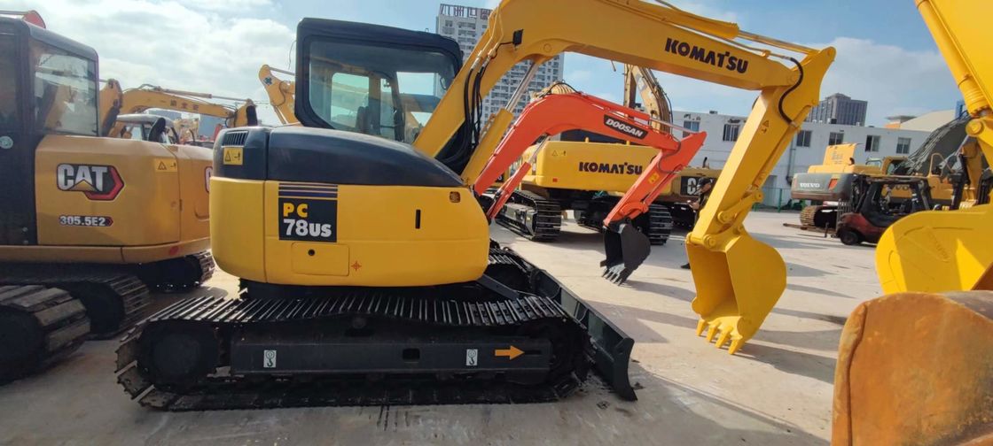 KOMATSU PC78US 6 Gebruikt Mini Excavator 7 Ton Second Hand Crawler Excavator