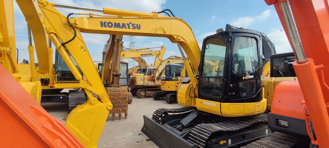 KOMATSU PC78US 6 Gebruikt Mini Excavator 7 Ton Second Hand Crawler Excavator