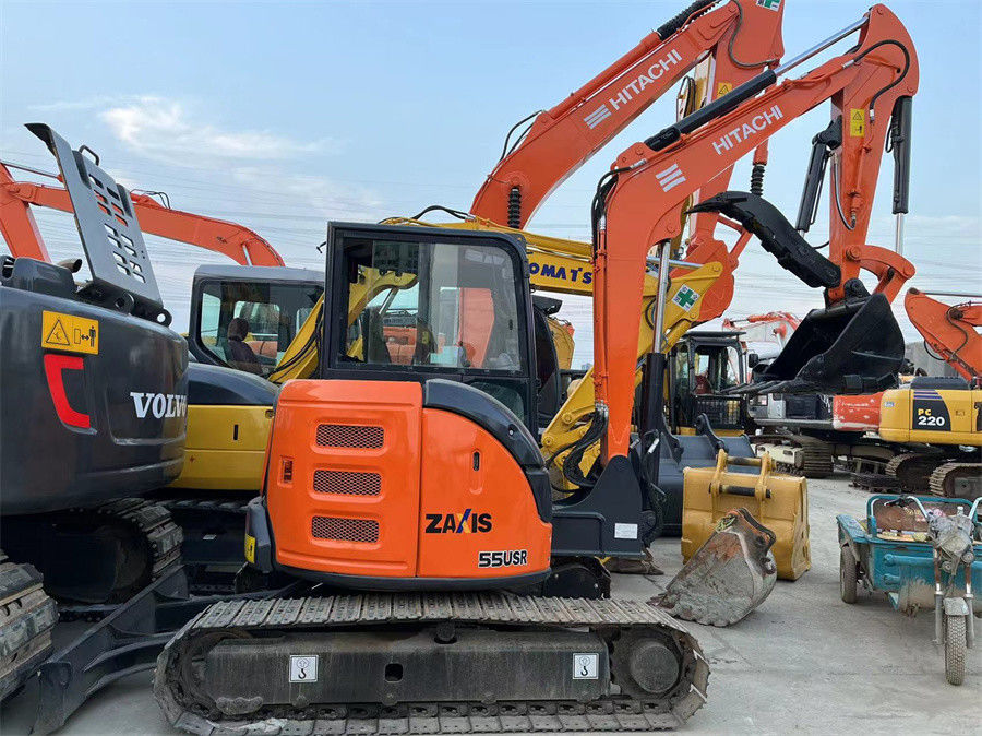 De gebruikte Rode Kleur van Hitachi Zx55 Mini Crawler Excavator Weight 5tons