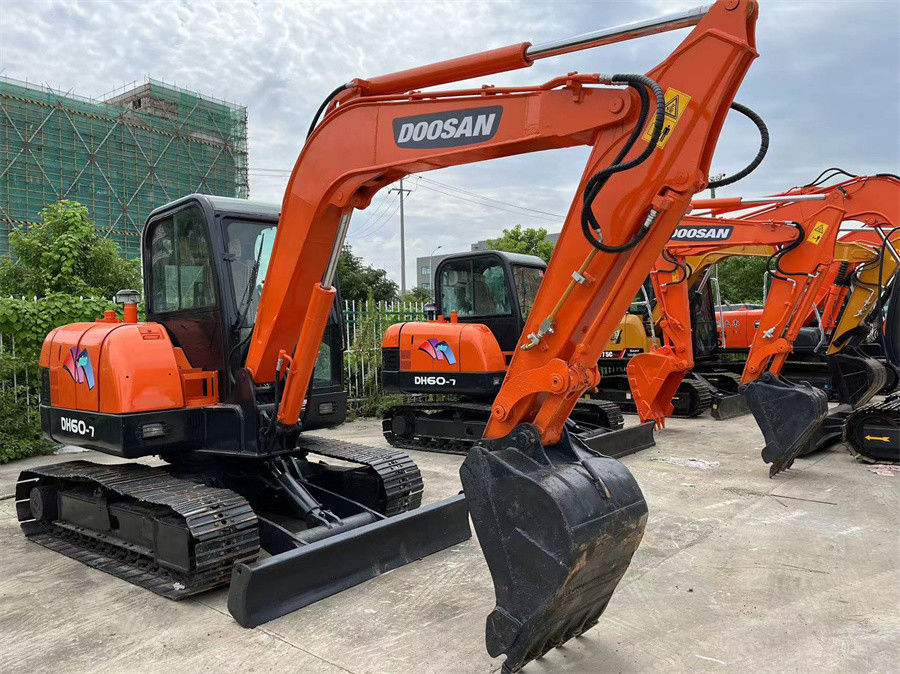 Kleine Doosan-graafmachine DH60 Mini Crawler Digger Korea merk 6ton