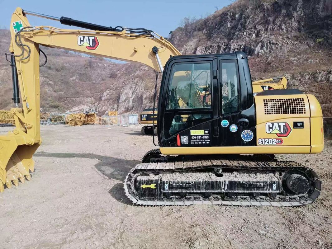 312D2 Gebruikte kattengraver 12 ton Kleine hydraulische kruipergraver Cat 312