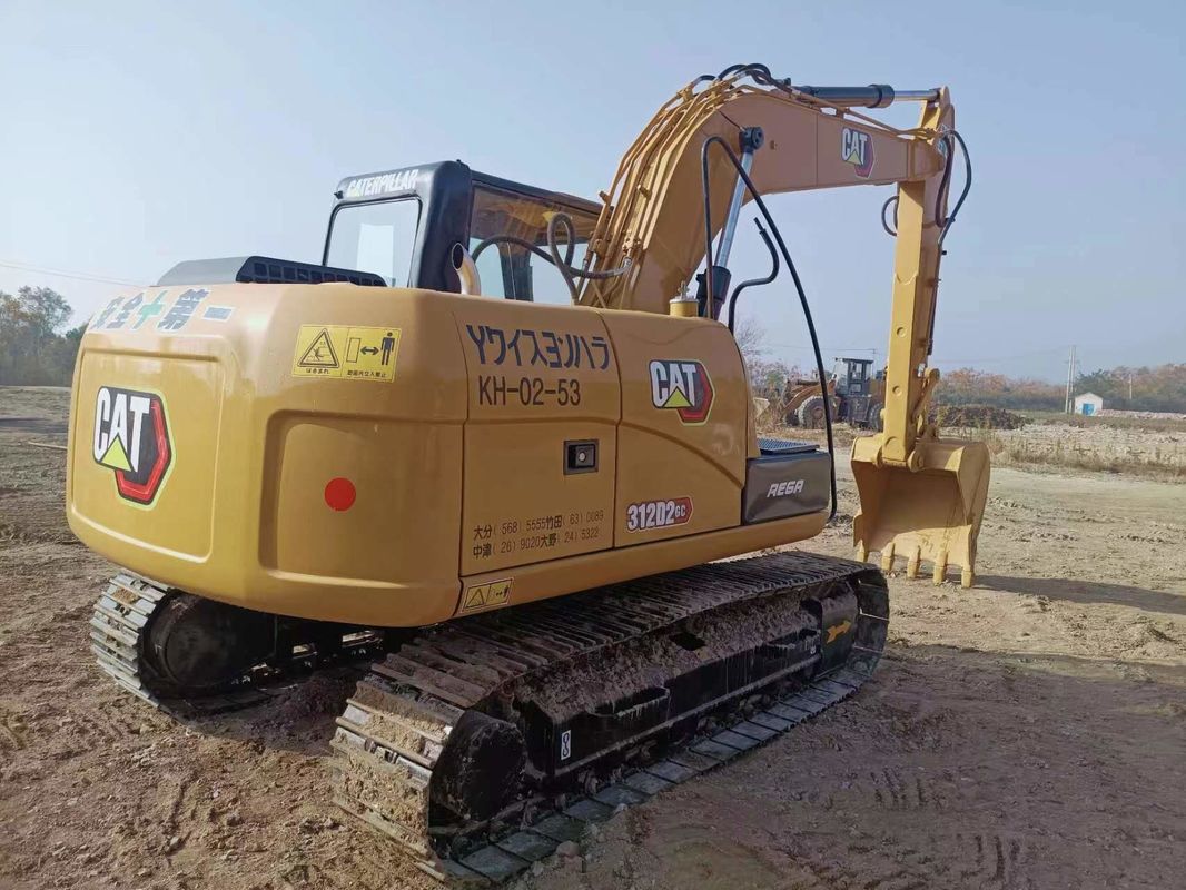 312D2 Gebruikte kattengraver 12 ton Kleine hydraulische kruipergraver Cat 312