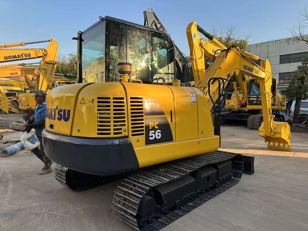 Komatsu PC56-7 Gebruikte mini graafmachine 5 ton Komatsu graafmachine In goede staat
