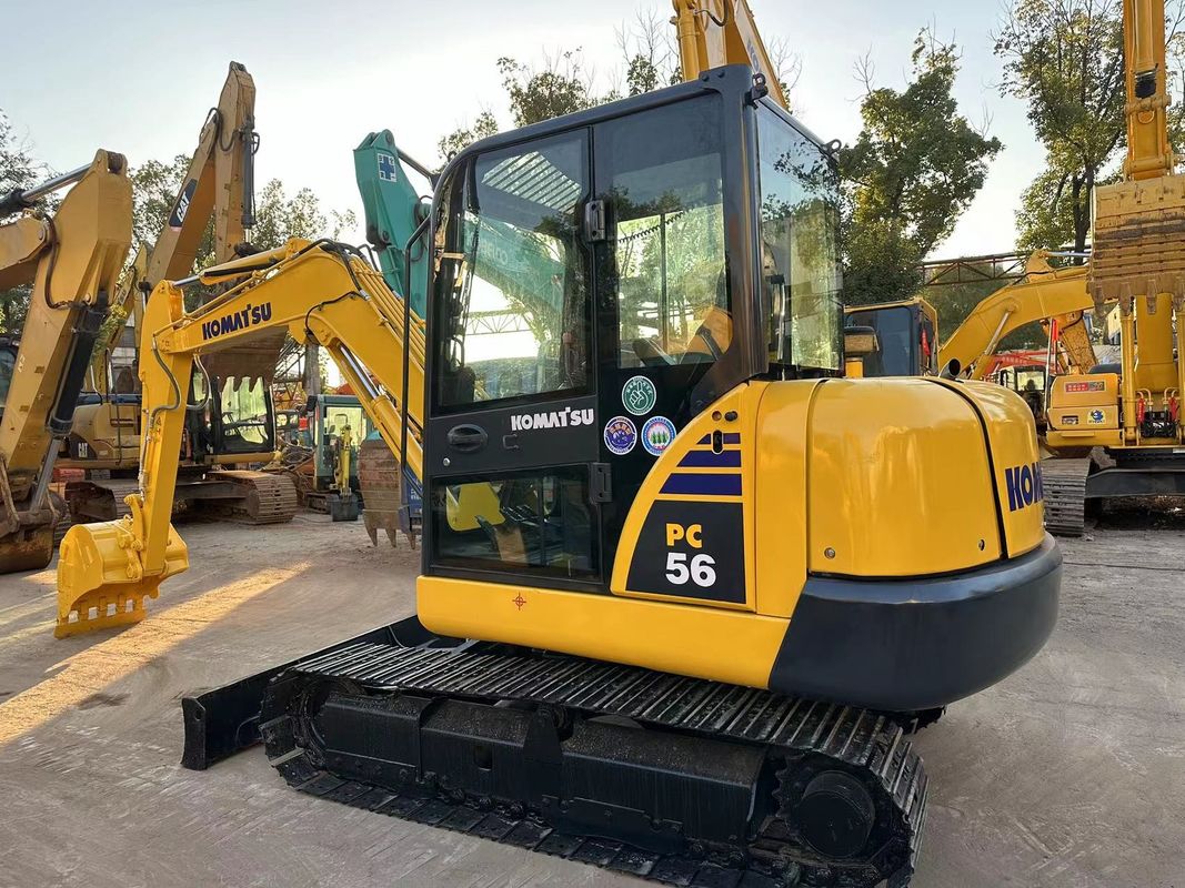 Komatsu PC56-7 Gebruikte mini graafmachine 5 ton Komatsu graafmachine In goede staat