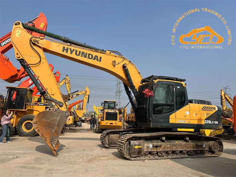 Originele verf Gebruikte Hyundai 220LC-9S graafmachine 22 ton tweedehands Hyundai 220 Digger