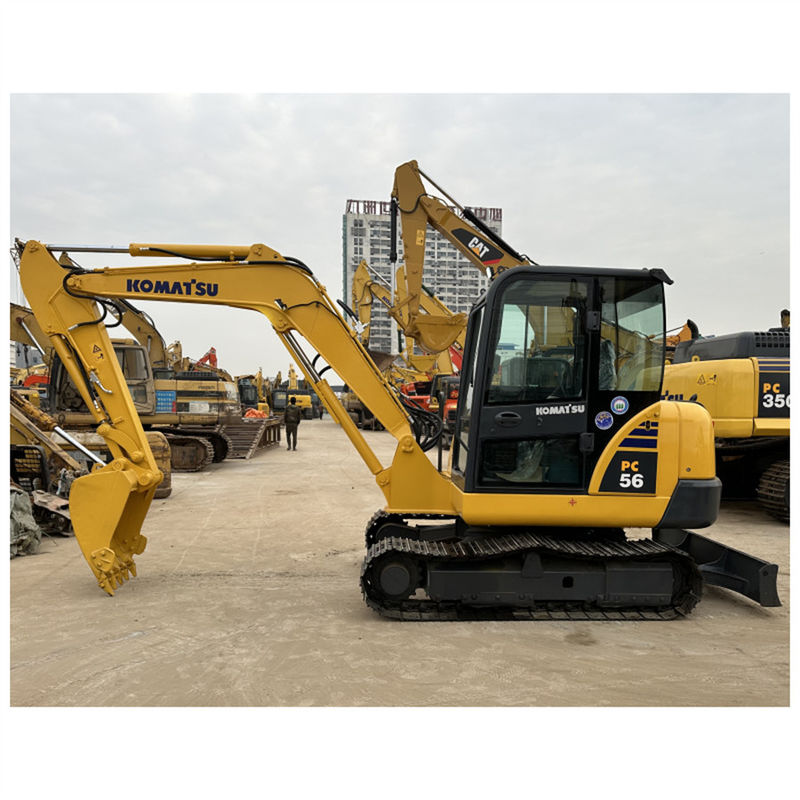 Kleine Japan Komatsu PC56 Gebruikte Hydraulische Graafmachine Mini Grootte Gewicht 5 Tonnen Met Blaad