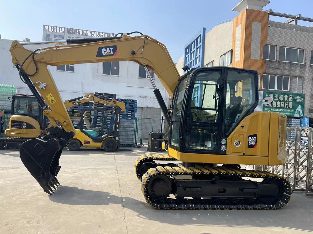 Gebruikte Caterpillar 307.5 Graafmachine 0,33 M3 Bucket Capaciteit Voor bouwprojecten