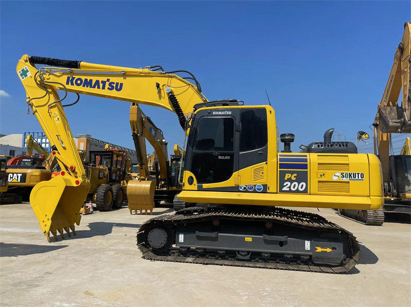 Goedkope gebruikte Japanse graafmachine Komatsu PC200-8 Crawler Graafmachine met 800 mm spoor