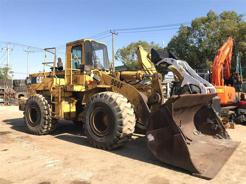 Oorspronkelijke verf Gebruikte wiellader CAT 966F tweedehands Caterpillar CAT 966 voorlader