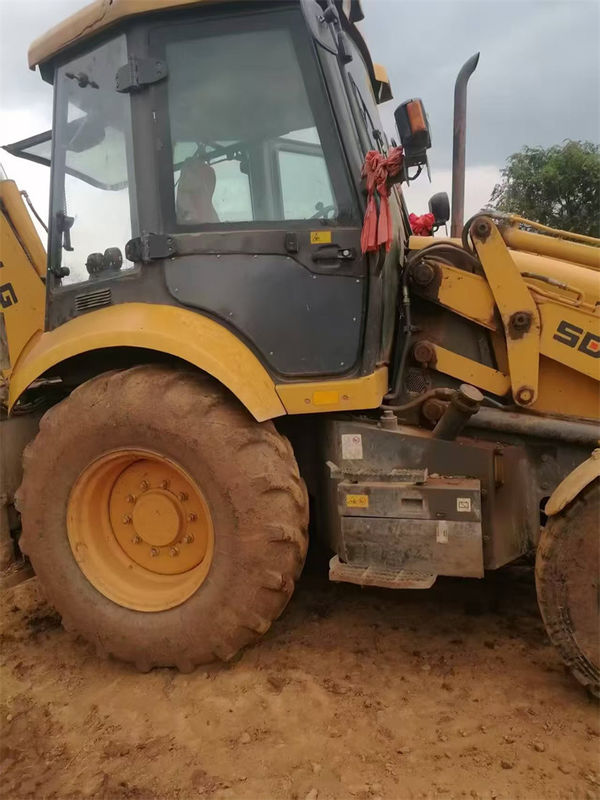 Oorsprong Gebruikte SDLG B877 Backhoe Loader met gespleten emmer Tweedehands SDLG Wheel Backhoe Loader