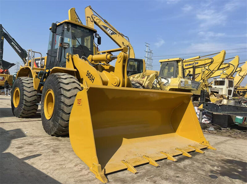 Gebruikte CAT 966H wiellader met Weichai-motor 23698 kg bedrijfsgewicht en 4,0m3 emmercapaciteit