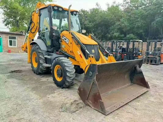 Gebruikte JCB 3CX Backhoe Loader met gesplitste emmer verlengarm JCB 3CX backhoe graafmachine